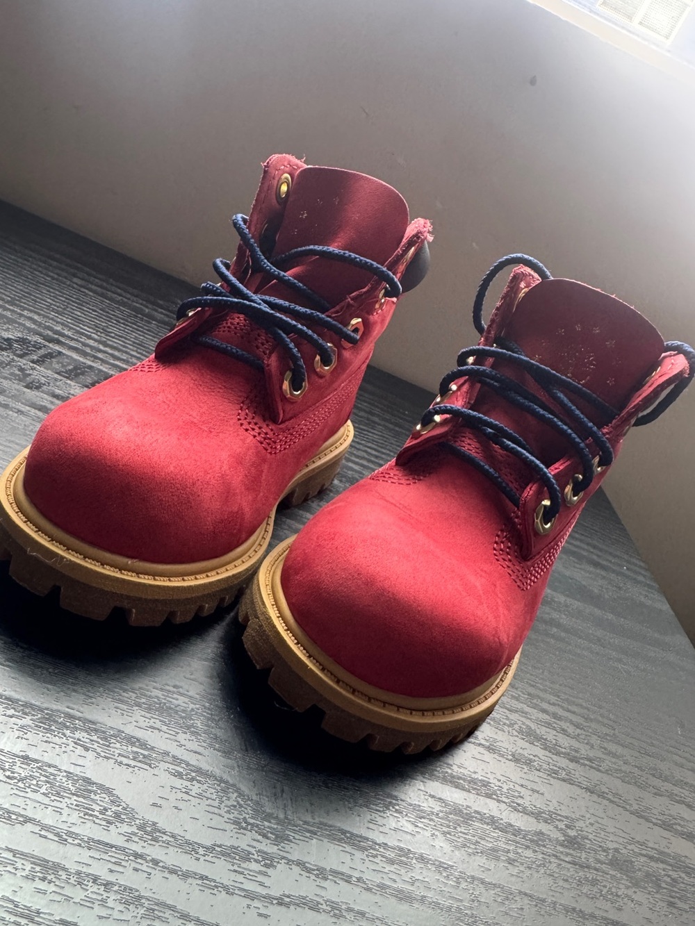 Timberland Kids 6-Inch Premium PrimaLoft Insulated Boots - Red / Navy - 7